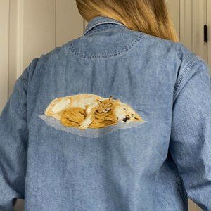 FOX HILL Dog & Cat Embroidered Shirt